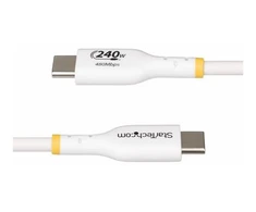 USB kabelis StarTech USB-C - USB-C 1 m, baltas (USB2EPR1MW)