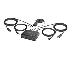 Przełącznik StarTech Cable StarTech KVM 2-Port USB-C DP Switch 4K