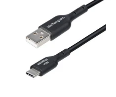 „StarTech“ 2M USB-A į USB-C kabelis Juodas/Laidas USB 2.0 duomenų perdavimas