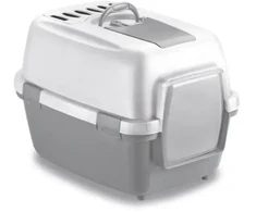 Stefanplast Cat toilet closed WivaCat 55x40x40cm baltas pilkas