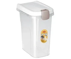Stefanplast Container for pet food storage 6kg 15L 33x22x41cm transparent/baltas