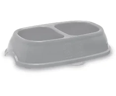 Stefanplast Feed bowl Break 13 0,2+0,2L 21x13x5cm assorted pilkas/mėlynas
