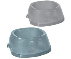 Stefanplast Feed bowl Break 5 3L 33x33x13cm assorted pilkas/mėlynas