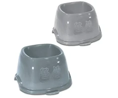 Stefanplast Feed bowl Break 9 0,7L 19x19x11cm assorted pilkas/mėlynas