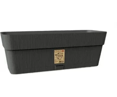 Stefanplast Flower box with tray Ethica 50x18x17cm pilkas