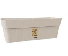 Stefanplast Flower box with tray Ethica 50x18x17cm baltas