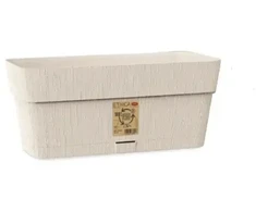 Stefanplast Flower box with tray Ethica 30x13x12cm baltas