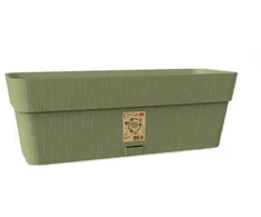 Stefanplast Flower box with tray Ethica 50x18x17cm žalias