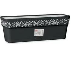 Stefanplast Self-watering planter Gaia Antracito Plastmasinis (19 x 17 x 49,5 cm)