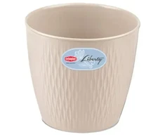 Stefanplast Flower pot Liberty Ø16x15cm baltas
