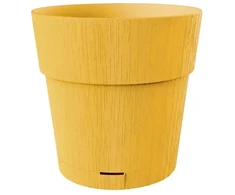 Stefanplast Flower pot with tray Ethica Ø25x25cm mustard yellow