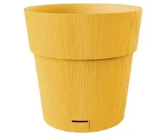 Stefanplast Flower pot with tray Ethica Ø20x19cm mustard yellow