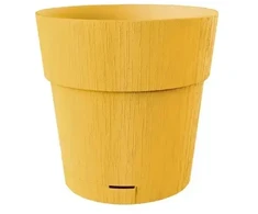 Stefanplast Flower pot with tray Ethica Ø15x15cm mustard yellow
