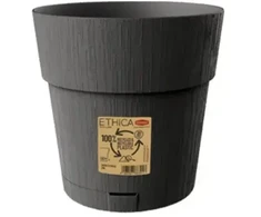 Stefanplast Flower pot with tray Ethica Ø20x19cm pilkas