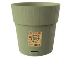 Stefanplast Flower pot with tray Ethica Ø20x19cm žalias