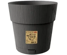Stefanplast Flower pot with tray Ethica Ø25x25cm pilkas