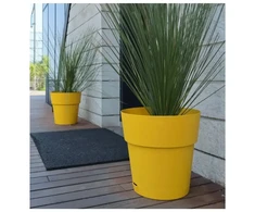 Stefanplast Flower pot with tray Ethica Ø30x29cm mustard yellow