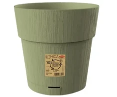 Stefanplast Flower pot with tray Ethica Ø25x25cm žalias