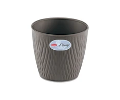 Stefanplast Gėlių vazonas "Liberty" Ø16x15cm pilkas