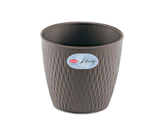 Lumarko Stefanplast Gėlių vazonas Liberty Ø20x19cm pilkas