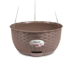 Stefanplast Hanging flower pot Natural Ø30x14.5cm ruda