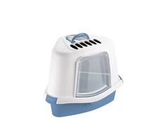 Stefanplast Kačių kraiko dėžutė Sprint Corner Plus 56x40x40cm mėlyna balta