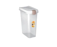 Stefanplast Talpykla naminių gyvūnėlių maistui laikyti 10kg 25L 39x24x51cm permatoma balta