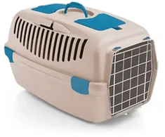 Stefanplast Transport cage Gulliver 3 with metal door 61x40x38cm in baltas travertine color