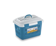 Stefanplast Transportavimo narvas Midi Gulliver 45x33x33cm balta mėlyna