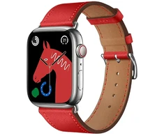 „Apple Watch“ dirželis Forcell F-Design FA20 skylučių dirbtinės odos 38/40/41 mm, raudonas