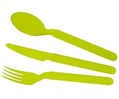 Style Cutlery set (fork, peilis, spoon) Trippy žalias