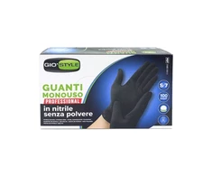 AVO+ GIOSTYLE Nitrilo vienkartinės pirštinės 100 vnt. juodos S dydžio 24x8,5x0,05cm
