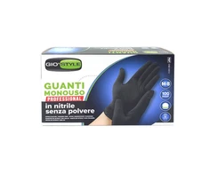 AVO+ GIOSTYLE Nitrilo vienkartinės pirštinės 100 juodos spalvos M dydis 24x9,5x0,05cm