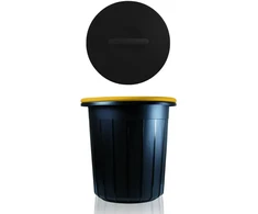 Style Waste bin Eco solution 16L 33x33x33,5cm dark pilkas/yellow
