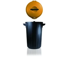 Style Waste bin Eco solution 35L 42,5x37,5x54cm dark pilkas/yellow