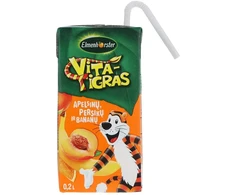 Sulas dzēriens ELMENHORSTER Vita Tigra, Apelsīnu-persiku-banānu, 0.2l