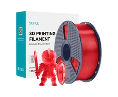 Sunlu PLA+ Filament (Transparent Raudona)