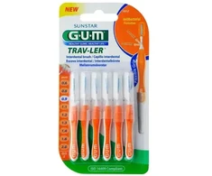 GUM "Sunstar" tarpdančių šepetėlis 0,9 mm Trav-Ler 6 vnt