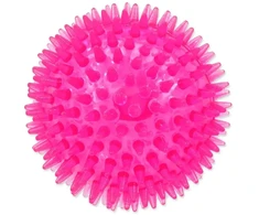 Šunų žaislas - Placek žaislinis šunų fantazijos kamuoliukas švilpiantis rožinis 8 cm