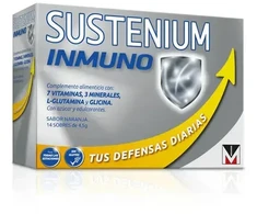 Sustenium Immuno maisto papildas apelsinų skonio 14 paketėlių