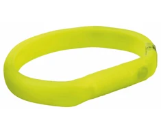 Trixie LED antkaklis USB, platus, silikonas, M-L: 50 cm/18 mm, žalias
