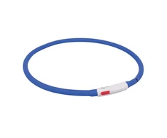 TRIXIE LED antkaklis USB, silikonas, XS-XL 70cm/10mm, mėlynas