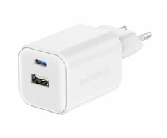 Swissten kelioninis įkroviklis GaN USB-C / PD USB-A / 18W QC / 45W