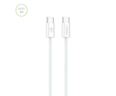 T-Phox USB-C - USB-C kabelis 2 m, baltas