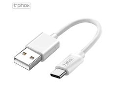 T-Phox USB-A - USB-C kabelis 0,5 m, baltas (TPRZ008335)
