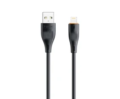 Kabelis 3A 1m USB - Lightning T-Phox X-Lite juodos spalvos