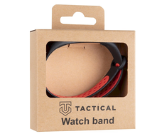Tactical 281 dviguba silikoninė apyrankė, skirta „Xiaomi Mi Band 3 4“, juoda ir raudona