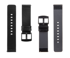 Išmaniojo laikrodžio odinis Tactical dirželis, Juodo spalvos, 22mm