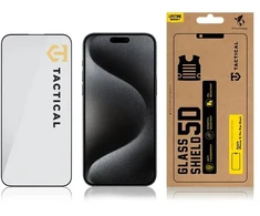 Tactical 5D grūdintas stiklas telefonui iPhone 15 Pro Max juodas