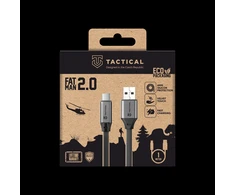 Tactical Fat Man 2.0 kabelis USB-A/USB-C 1m pilkos spalvos
